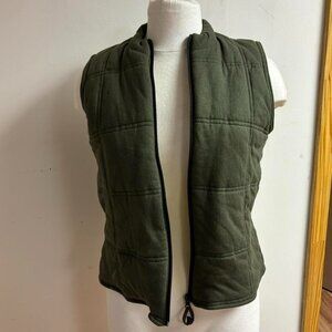 Vintage Y2K Army Green Quilted Vest